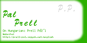 pal prell business card